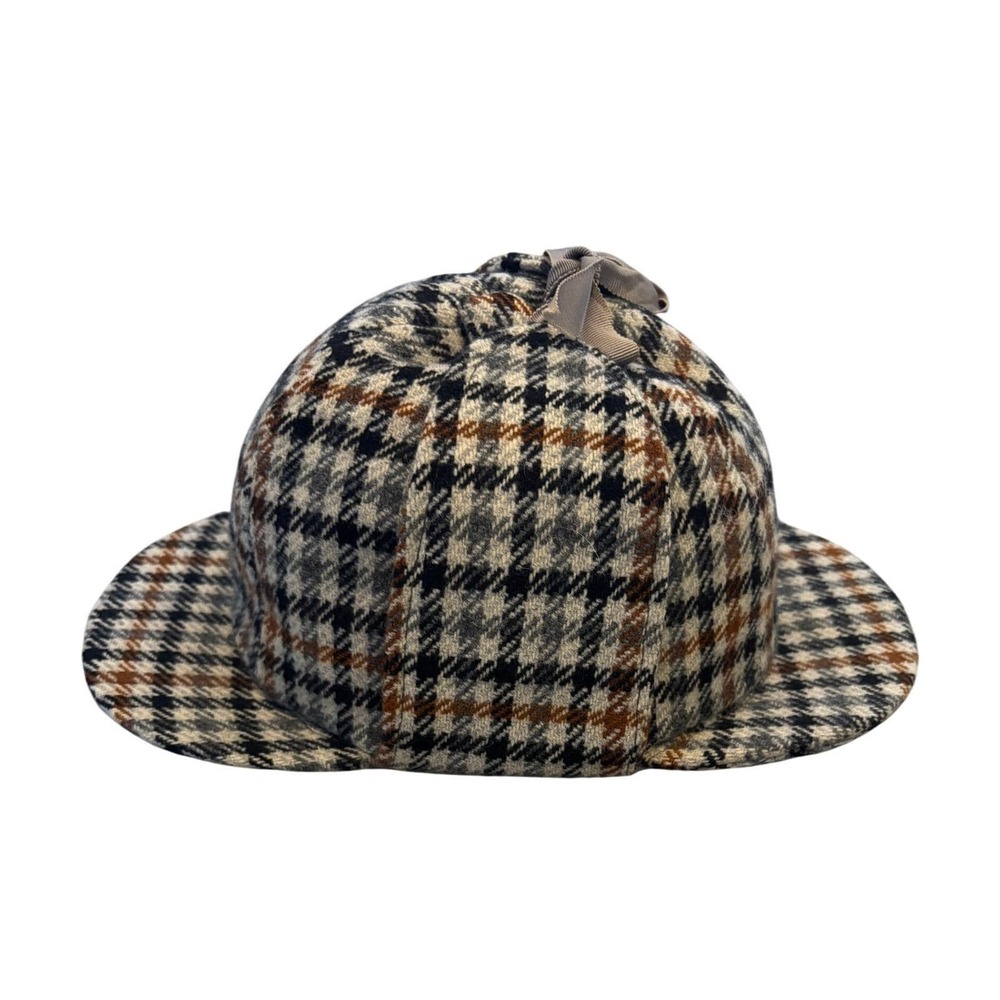 Vintage Jonathan Richard Ireland Wool Plaid Newsboy Cap 7 1/4